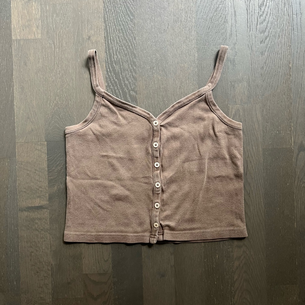 Brandy Melville chocolate brown zelly tank top
